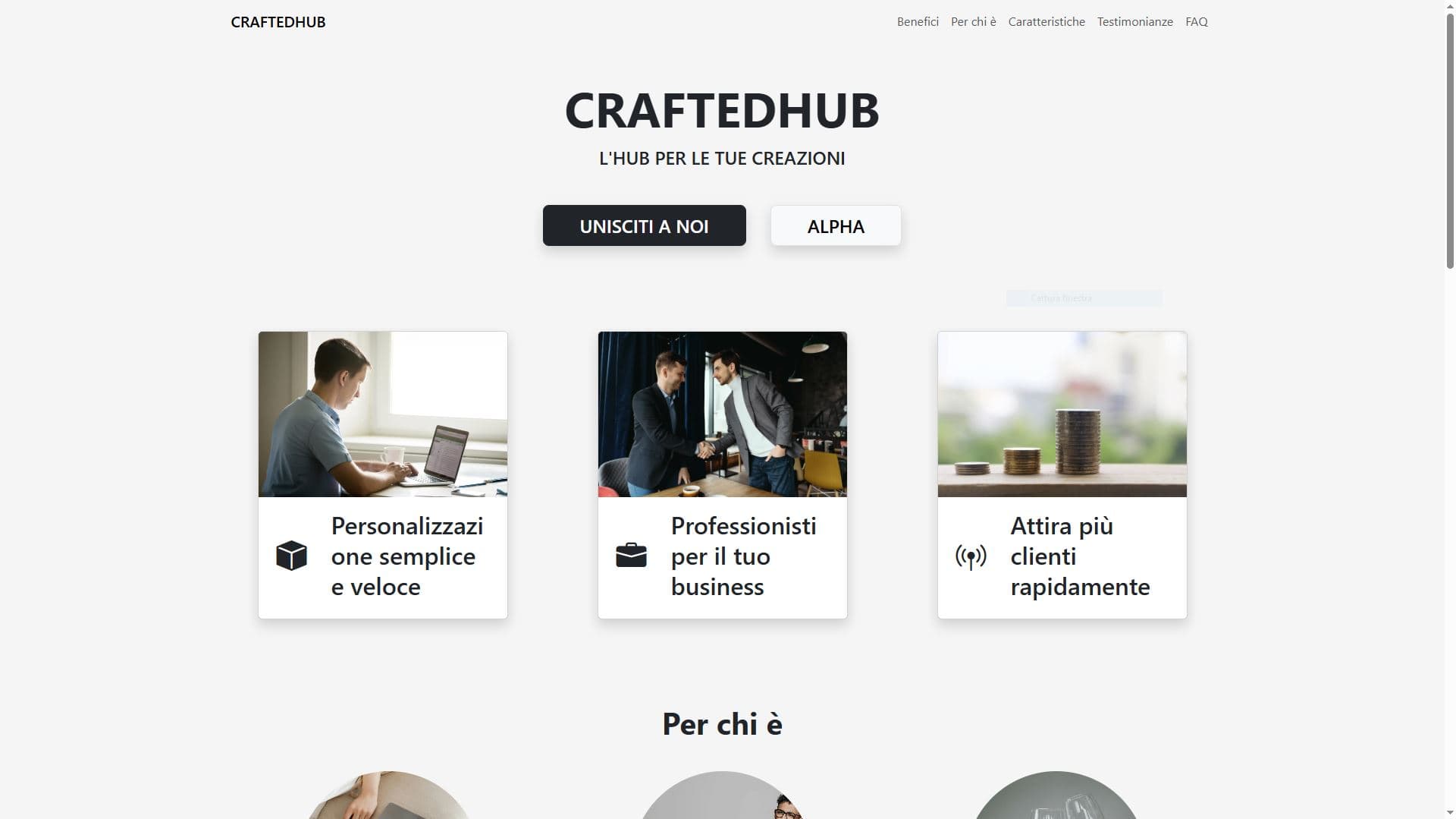 Immagine del progetto Simple Landing Page
